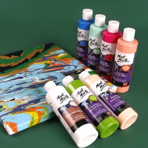 Suministros 120/240ml 1 pieza Juego de pintura acrílica pigmentada Pintura fluida Lienzos acrílicos para pintar Verter Pinturas al óleo medianas y grandes Dibujo Arte