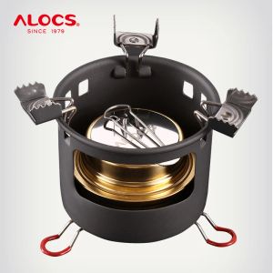 Fournitures Alocs Csb02 Csb13, Mini brûleur à alcool Compact, poêle à alcool avec support pour randonnée en plein air, four de Camping