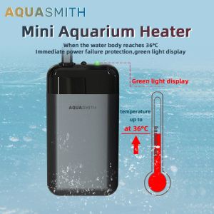 Suministros AQUASMITH Mini calentador termostático automático para acuario pequeño acuario Tropical buceo calentador de cilindro para peces