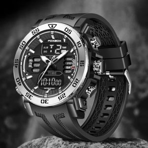 Fournir Foxbox Militaire Hommes Montre 50mwaterproof Montre-Bracelet Alarme Montres Hommes Sport Double Affichage Montre Numérique pour Hommes Relogio Masculino