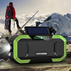 Survival 2023 Kayinow Portable Emergency Solar Hand Crank Radio 5000mAh Bank Power Cranker Light Flash Camping Radio Kit de survie