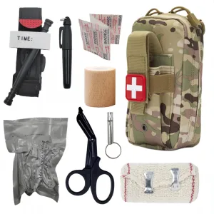 Survival Tactical First Aid Kit EDC Tite de premiers soins MOLLE KIT IFAK KIT MÉDICAL MÉDICAL DURVIAL GARNIQUET MILITAINET BANGE ISRAEL BANDAGE