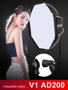 Survival Triopo Softbox KX55CM KX 65cm 90cm Boîte de lumière octogone pour Godox AD200 V1 Speedlite Flash Light Photography Photo