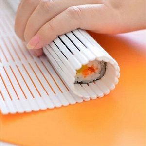 Sushi Tools DIY Sushi Roller Mats Lavable Réutilisable Sushi Roll Moule Tapis DIY Japanese Food Rolling Riz Rolling Maker Cake Roll Pad 230327