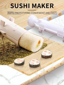 Sushi Tools Quick Sushi Maker Roller Rice Mold Vegetable Meat Rolling Gadgets DIY Sushi Device Making Machine Kitchen Ware 230417