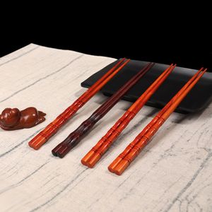 Palillos de madera para sushi, vajilla de comida creativa de estilo japonés hecha a mano reutilizable, palillos de bambú de madera para restaurante