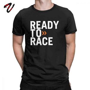 Swag Men T Shirt Ready To Race Print Camiseta Tallas grandes Novedad Tops Enduro Cross Motocross Betún Bike Life Tees Ropa de algodón Y220214
