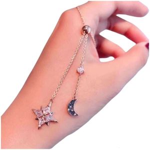 Swarovskis Collier Designer De Luxe Mode Femmes Qualité Originale Assorti Gland Collier En Forme De Y Étoile Lune Hirondelle Élément Cristal Clavicule Chaîne