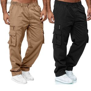 Pantalons de survêtement hommes survêtement Cargo pantalon décontracté Multi poches militaire tactique pantalon tactique Cargo Baggy pantalon hommesLF20230824.