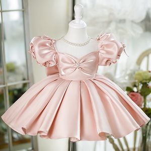 Robes de fille de fleur de bijou rose doux robes d'anniversaire de fille jupe de fête de fille robe de tous les jours vêtements de fête pour enfants SZ 2-12 D321085