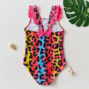 Traje de baño 212Y, traje de baño para niñas pequeñas, traje de baño con estampado de leopardo, traje de baño para niños, traje de baño para niñas, ropa de playa 230605