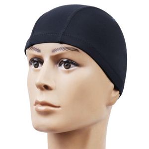 Bonnet de bain en nylon couleur unie chapeau de douche imperméable à l'eau couvre-chef spécial pour nager et patauger adulte