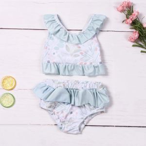 Swimwear New Style Bathing Fssue 2pcs Baby Girls Clothes Set Summer Kids Suit Baby Girl Bikini Set Costume Floral Swimsuit 18T Toddler