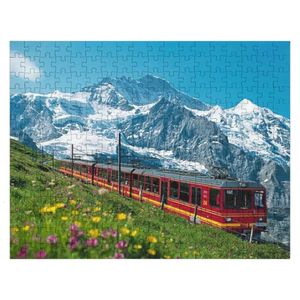 Swiss Alps Train Classicjigsaw Puzzle Po Custom Pieces de puzzle Adults 240401