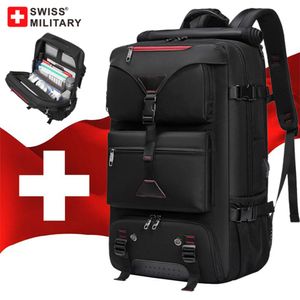 Sac à dos de voyage militaire suisse 50l, grande capacité, étanche, sac à chaussures, sac à dos de Sport Fiess, 16 sacs pour ordinateur portable Mochila