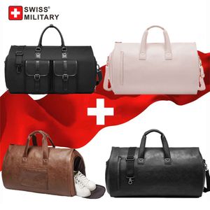 SWISS MILITARY Ropa de negocios para hombre, viaje plegable para traje con compartimento para zapatos, bolso de gimnasio, bolso de hombro