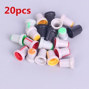 Commutateur 20 pièces potentiomètre boutons rotatifs 6mm capuchons moletés filetés en plastique 15 17mm couleur aléatoire