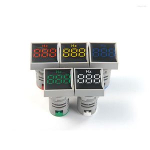 Interruptor 22 mm LED AC Pantalla digital Medidor de frecuencia Medidor de hercios Indicador Lámpara de señal Voltímetro Luces Rango 0-99 Hz Luz de advertencia