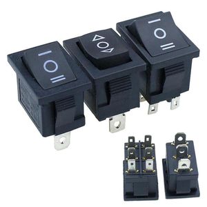 Switch KCD1 Mini Black 3 Pin / 6 On/Off/On Rocker AC 6A/250V10A/125VSwitch