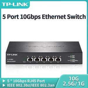 Switches Tplink 5 Port 10gigabit Ethernet Switch 10000m Switcher de red RJ45 Enchufe y reproduce Networking Hub Splitter TLST1005