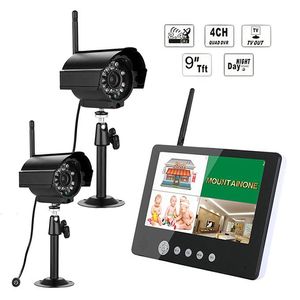 SY903E12 2,4 GHz Vision nocturne numérique 2 caméras sans fil avec moniteur LCD 9 