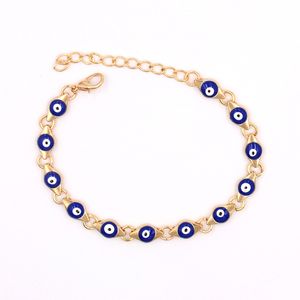 Bracelet mauvais œil symbolique pour femmes Bracelets chaîne yeux bleus Bijoux fantaisie