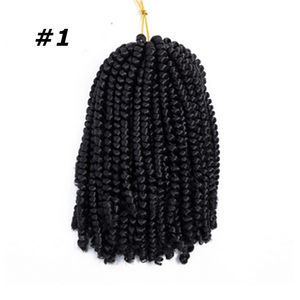 Synthetic Crochet Braiding Hair Single Ombre Color Spring Twist Synthetic Hair Extensions 110g 60Strands Best Selling