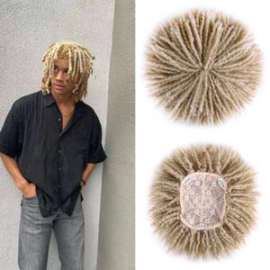 Locs synthétiques tressé à moitié perruque Dreadlock Hair topper Wig Short Dreadlocs Hair Toupee Afro Wigs for Black Women and Men 240409