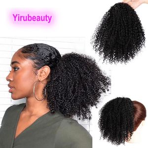 Synthetic Ponytails 2# 1B/27# Color Afro Kinky Curly 8inch Natural Color 120g Hair Extensions Rope-drawing Elastic Net 1B/99J