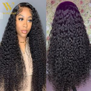 Perruques synthétiques 4x4 5x5 Water Wave Lace Closure 13x4 13x6 Hd Deep Frontal 360 Curly Human For Black Women 230629