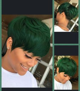 Perruques Synthétiques BeiSDWig Mixte pour Noir Blanc Femmes Cheveux Courts Verts Perruque Résistant À La Chaleur Coiffures Coupes De Cheveux 230314
