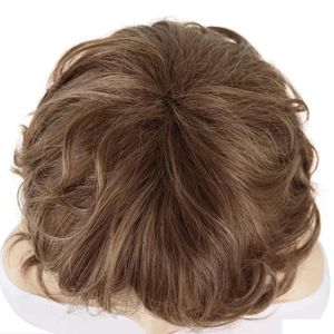 Perruques synthétiques cheveux brun perruque courte bouclée pour femmes filles jolie coiffure douce avec frange quotidien cosplay fête décontracté 240306 Drop Del Ot8Tn