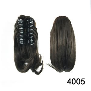 Synthetic Women Claw on Ponytail Clip in Hair Extensions straight Pony Tail Hairpiece Black Brown Blonde Hairstyles