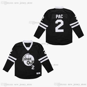 Film Hockey SHOOT OUT 2 PAC Jersey Slap Tout Cousu Noir Couleur Extérieur Respirant Sport Vente Haute Qualité