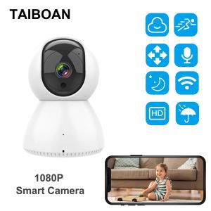 Système 1080p Smart Camera 360 Angle WiFi Vision nocturne Webcam Video IP Camera Home Security Monitor AI Auto Tracking for SmartLife App