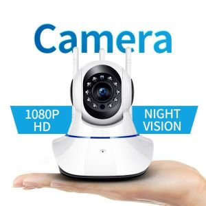Système 1080p Caméras de surveillance vidéo avec wifi ptz dome intérieur bidirection audio smart security de sécurité détection de mouvement sans fil de fil sans fil