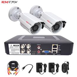 Système 4Channel DVR CCTV Sécurité Caméra Système 2PCS CAME AHD Kit analogique HD 720P / 1080P Metal Bullet Imperproof Video Spredance