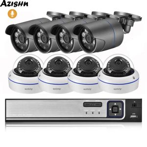 Système Azishn 8CH 3MP POE NVR CCTV Système 3MP H.265 Enregistrement audio