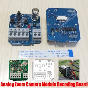 Système CCTV Zoom Camera Module Block Decoding Control Board RS485 Pelco Protocol Decode PCB w / BNC OSD Menu Bouton 9pin Ribbon Câble