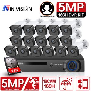 Système H.265 + 16CH 5.0MP DVR Super HD 5MP Sécurité Caméra Système Système en plein air CCTV VIDEO CCAMICA