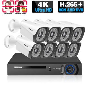 Système H.265 CCTV IP DVR Home Security Camera System 4k 8ch IR Night Vision Video System Système de caméra de surveillance 8 canaux Kit DVR 8MP