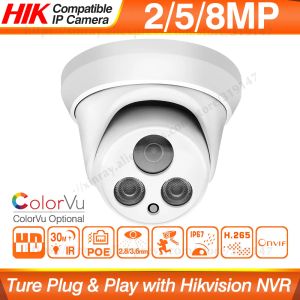 System HIK Compatible 5MP Dome Poe IP Camera 8MP Sécurité CCTV CAME COLORVU IR 30M H.265 P2P PLIGPLAY SURVEILLANCE CAME