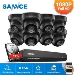 Système Sance 8CH 1080N DVR CCTV Système 8PCS 1080P DOME DE SÉCURITÉ CAMERA IR INDOOR INDOOR EMPRÉPORT DE LA VIDÉO EXTÉRIEL