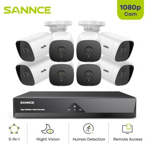 Système Sance 8ch 1080p Lite Video Security System DVR avec 5IN1 1080N IR IR OUTDOOR APPORTE