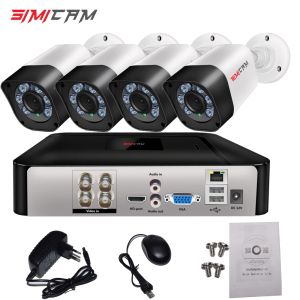 Système Sécurité Camera Système H.264 Full 1080p / 720Phome Outdoor Indoor CCTV SIMICAM DVR 4Channel et 2MP Day Night Vision Motion Motion Alert