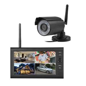 Système Smartyiba DVR NVR Kits 7 pouces TFT Digital 2.4G Caméras sans fil Système de surveillance 720p Kit de surveillance de sécurité domestique