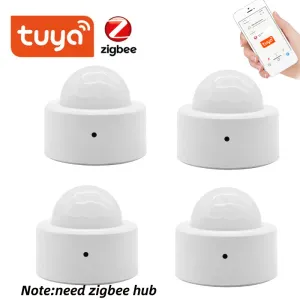 Système Tuya Zigbee 3.0 Human Body Pir Motion Capteur Wireless Smart Life Home Security Protection Detector Travail avec Alexa Google Home