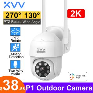 Système Xiaovv Smart P1 Outdoor Camera 2K 1296p 270 ° PTZ Rotation WiFi CCTV WEBCAM Humanoid Detect De-Treafroping Security Cameras pour Mi Home