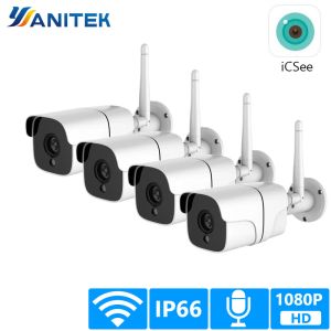 Système Yanitek IP Camera WiFi 2MP imperméable HD H.264 Caméra de sécurité en plein air