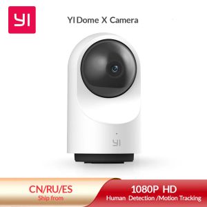 System Yi Dome Camera X 1080p FHD IP Cam Security Pantilt Pantilt Baby Monitor Wifi Tracking Auto Visión nocturna Detección de mascotas humanas